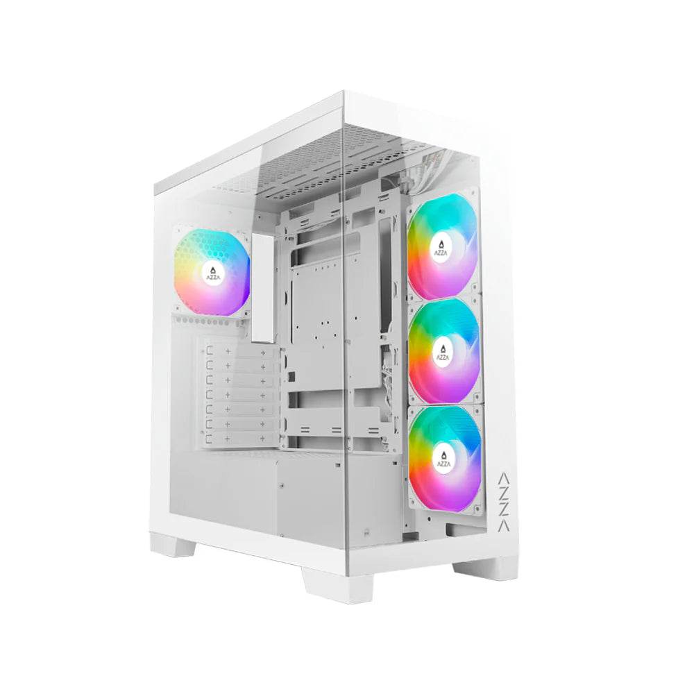 Weißes Performance-Setup mit Intel & ARC Power