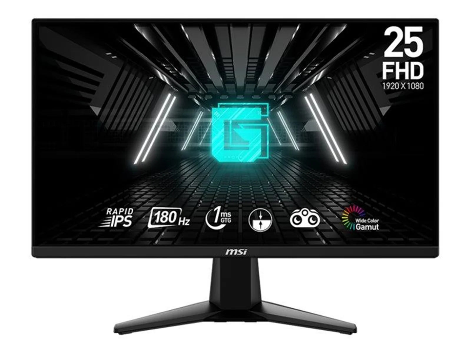 MSI G255F – 25" Full-HD Gaming Monitor, 180Hz, 1ms, IPS, Adaptive-Sync